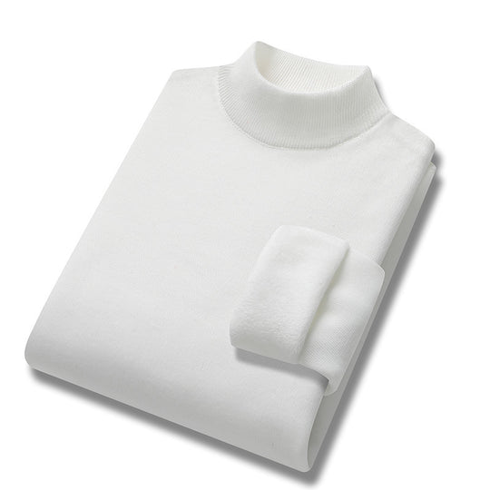 Herren-Rollkragenpullover, gefüttert, warm, Herbst und Winter