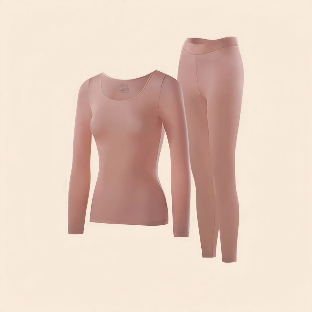 Damen Thermo-Unterwäsche-Set, nahtlos, dünn