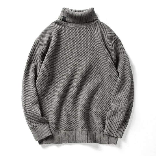 Herren-Strickpullover mit Rollkragen im Retro-Stil