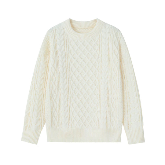 Herren-Strickpullover mit halbem Reißverschluss, unifarben