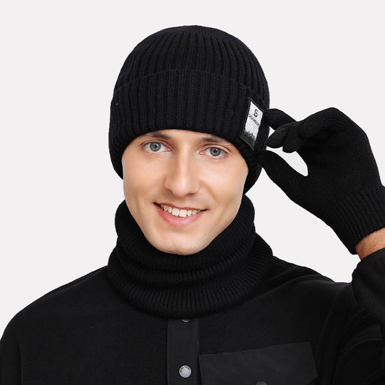 Herren Strickmütze, gefüttert, winddicht, für den Winter