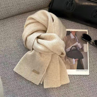 Eisenschild-Schal Beige-Weiß