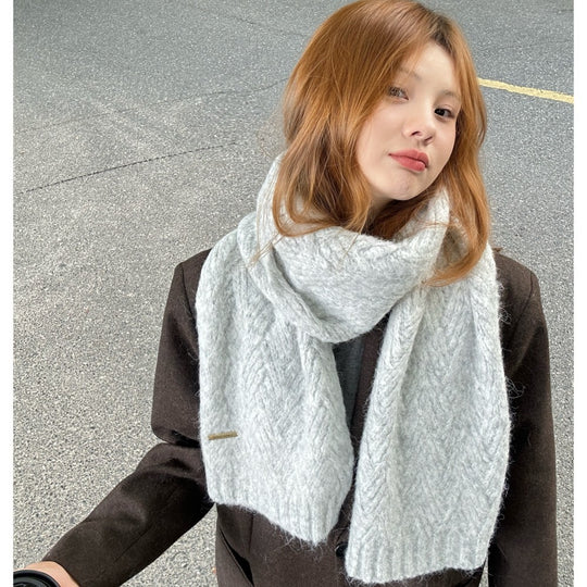 Strickschal aus Alpakawolle