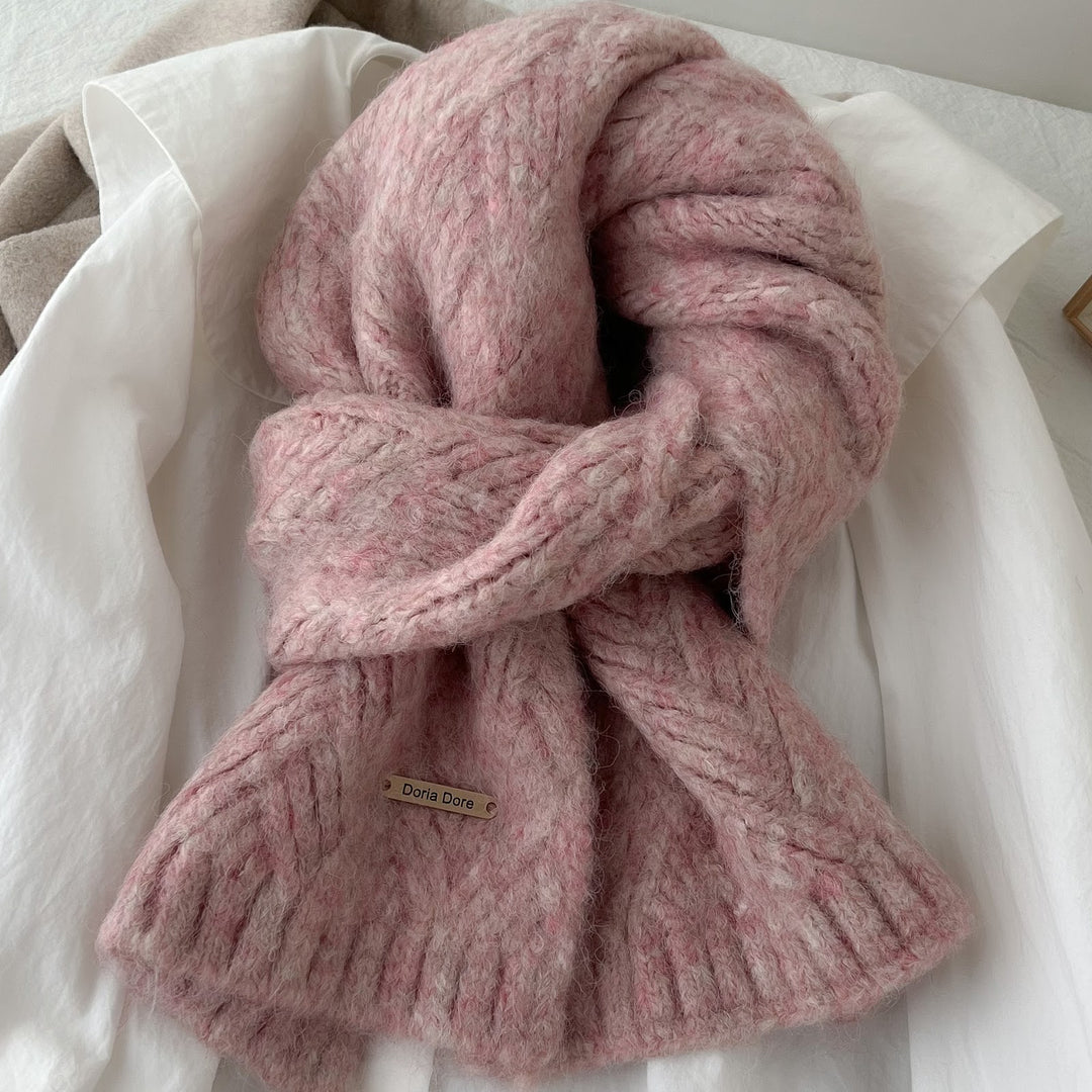 Alpaka-Wollmischschal, gestrickt, 162cm