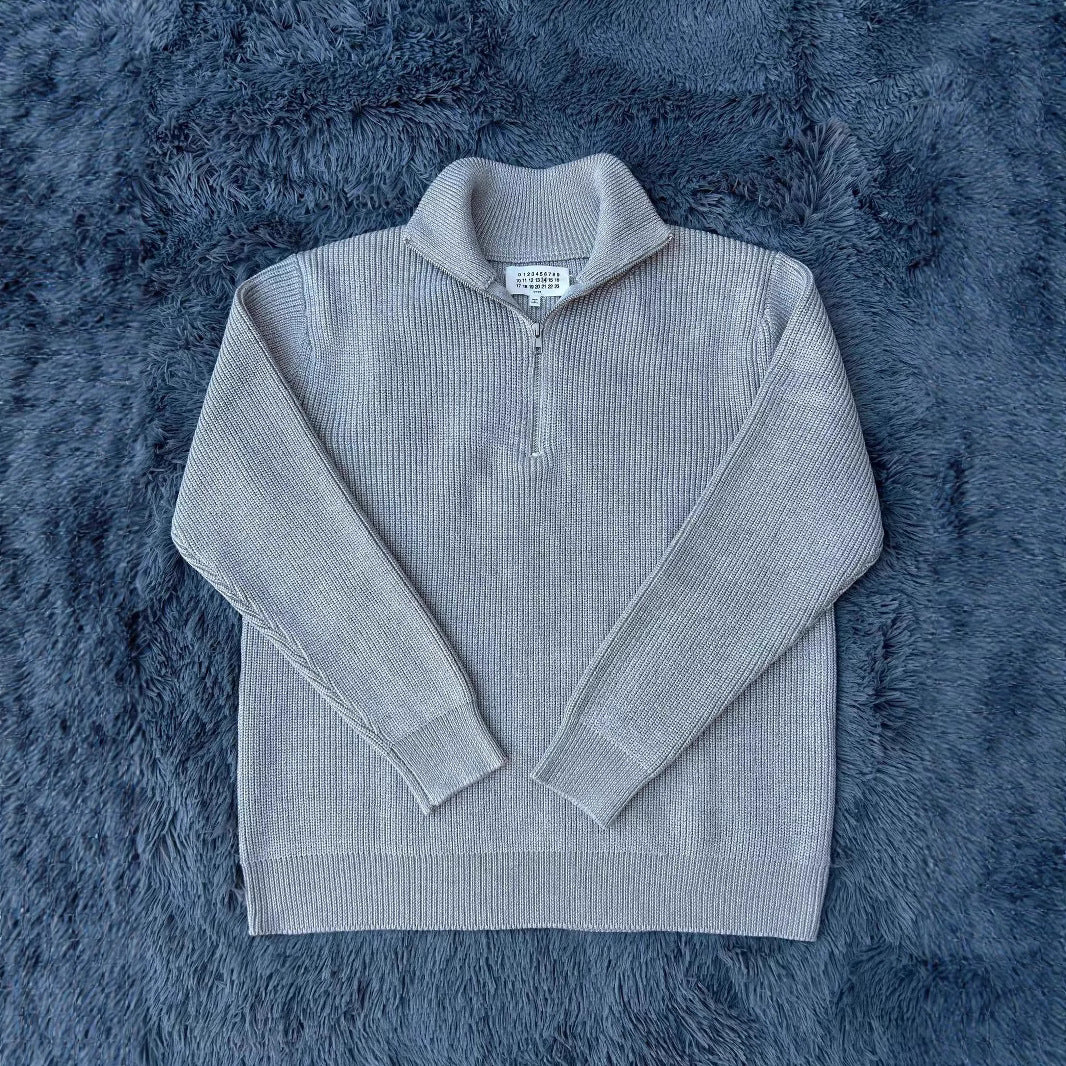 Unisex-Strickpullover mit Reißverschluss