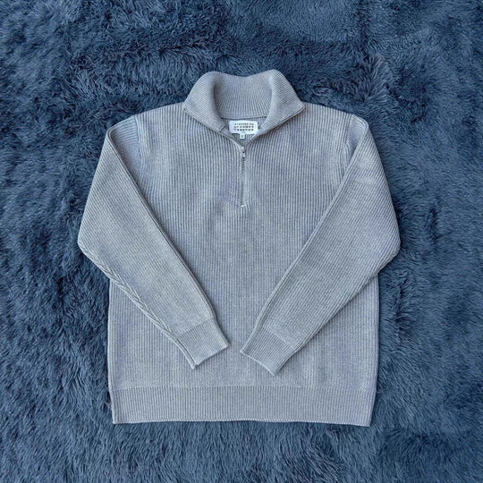 Unisex-Strickpullover mit Reißverschluss