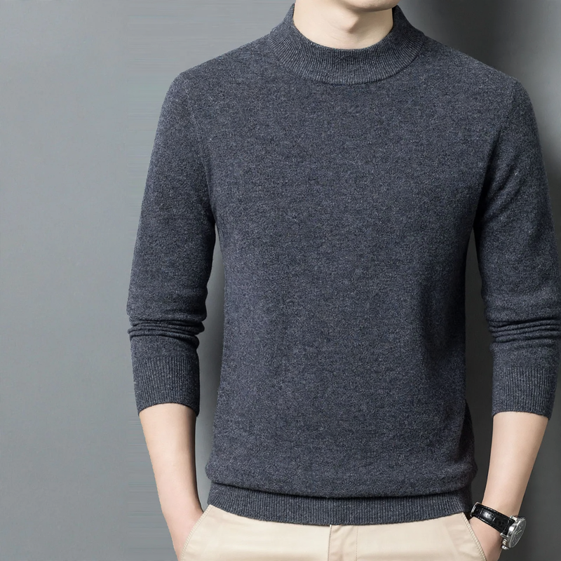 Herren-Wollpullover, Rundhals, dick, große Größen