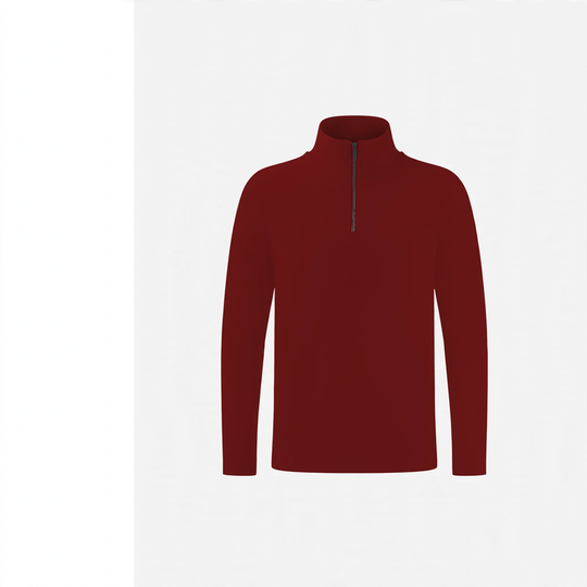 Herren-Pullover mit Stehkragen und Reißverschluss