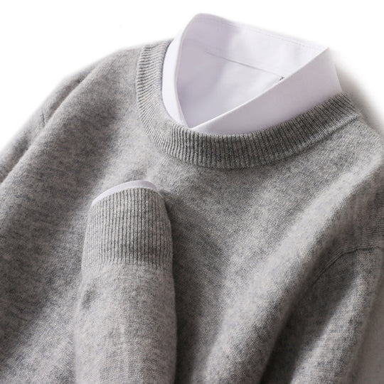 Herren-Pullover, Rundhalsausschnitt, locker geschnitten