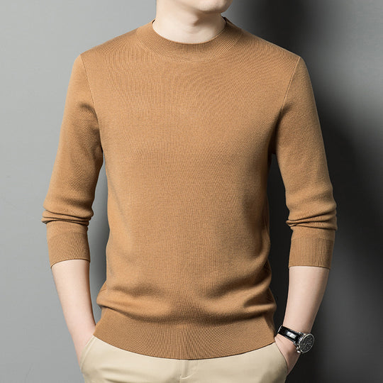 Herren-Wollpullover, Rundhalsausschnitt, maschinenwaschbar