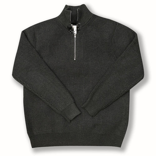 Unisex-Strickpullover mit Reißverschluss, Baumwollmischung