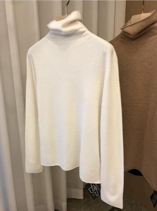 Damen Wollpullover mit Stehkragen