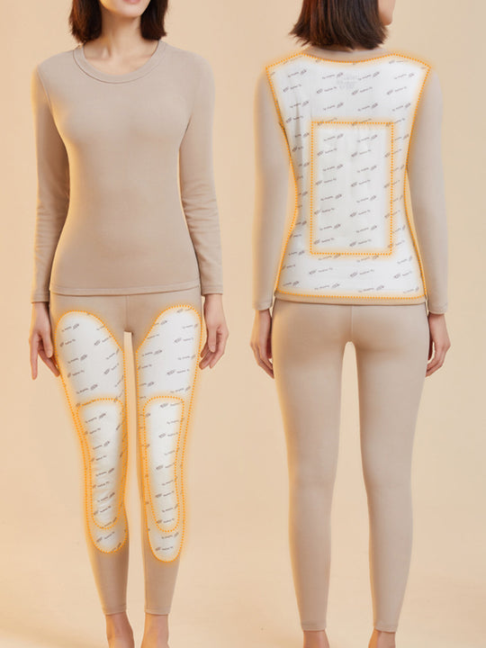 Thermo-Set mit Daunen-Einsätzen, wärmend, elastisch