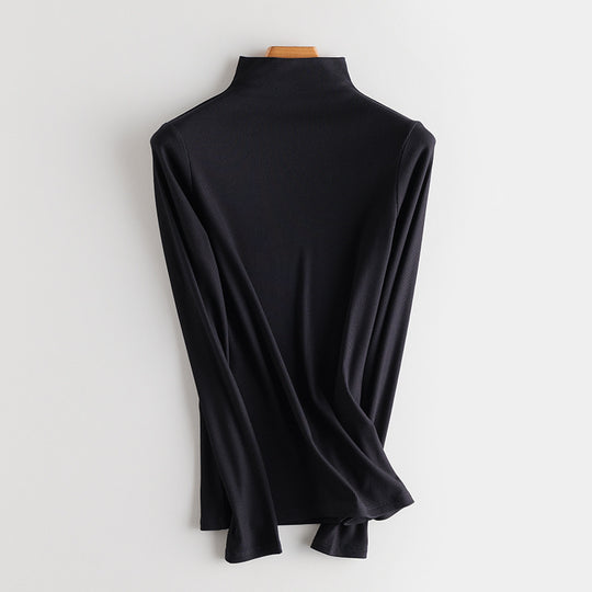 Wärmender Strickpullover mit Seidenanteil und Innenfutter