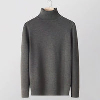 Rollkragen Strickpullover Dunkelgrau