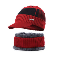 Rot Mütze Halstuch Set