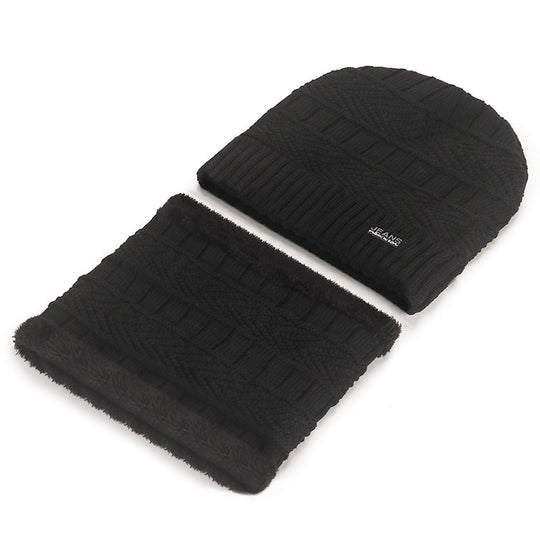 Strickmütze und Schal Set, gefüttert