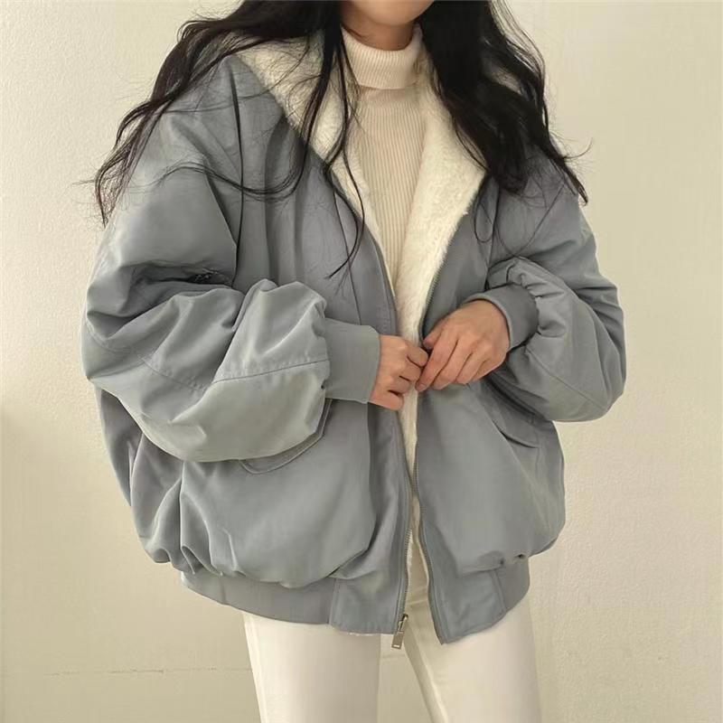 Wende-Steppjacke mit Lammfleece-Futter