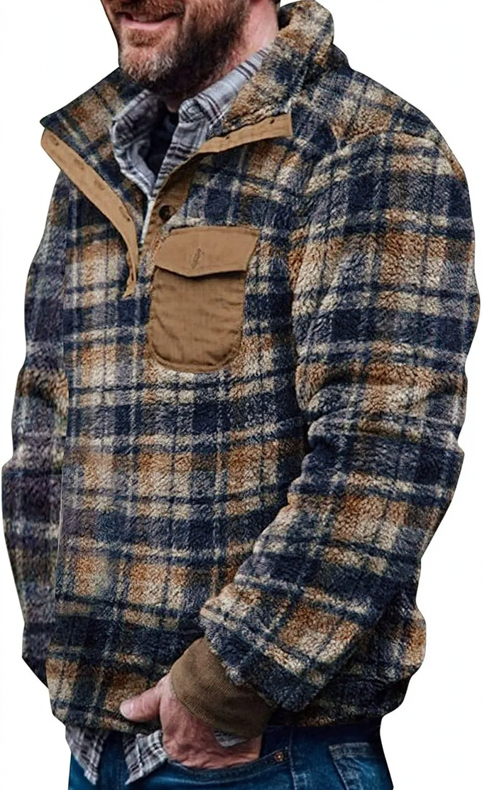Herren-Sweatshirt, gefüttert, einfarbig
