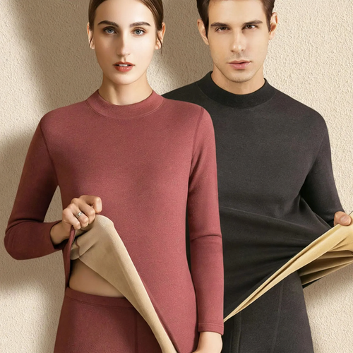 Thermo-Set für Damen und Herren, gefüttert, Stehkragen