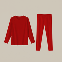 Herren Karminrot Set
