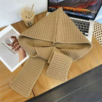 Schal Poncho Mütze Khaki