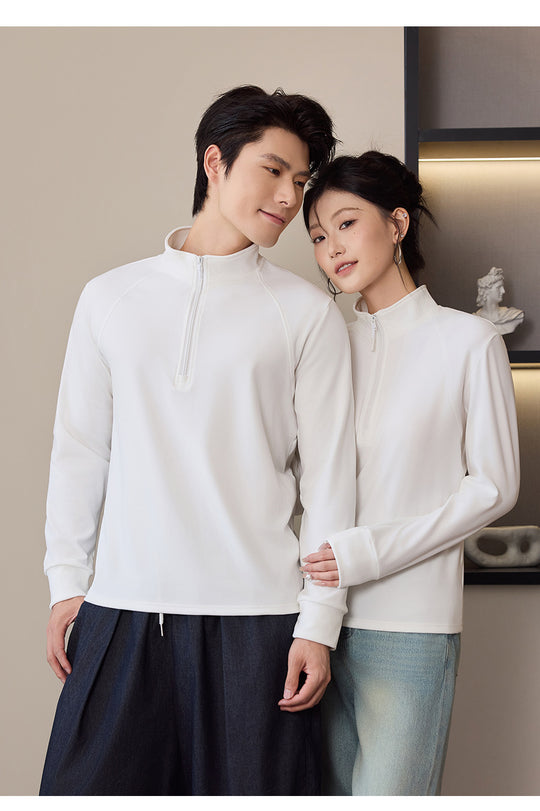 Unisex-Sweatshirt mit Reißverschluss und Fleecefutter