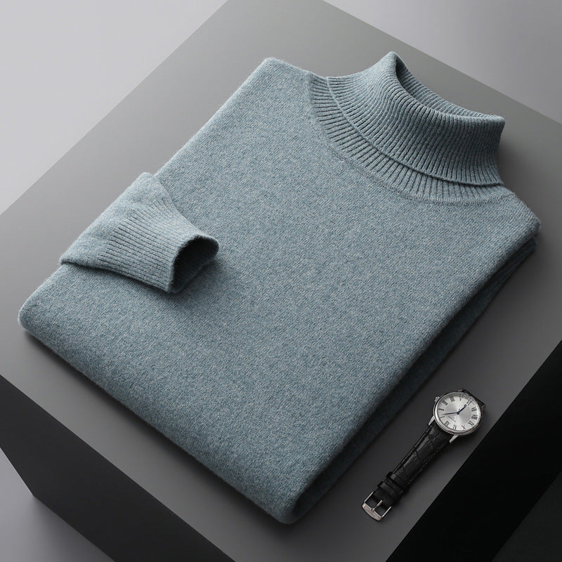 Herren-Wollpullover, Rollkragen, 100% Wolle
