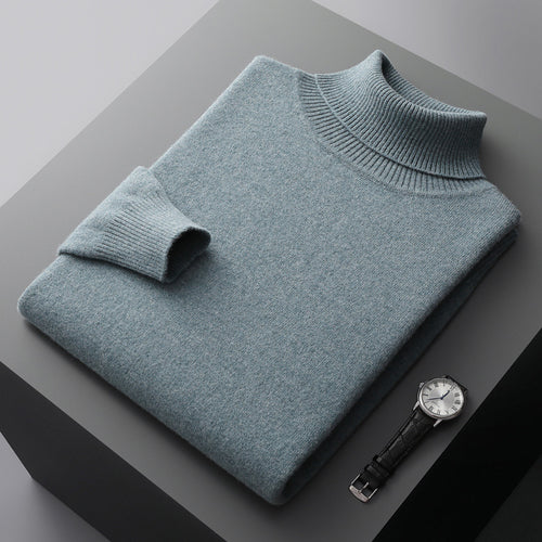 Herren-Wollpullover, Rollkragen, 100% Wolle