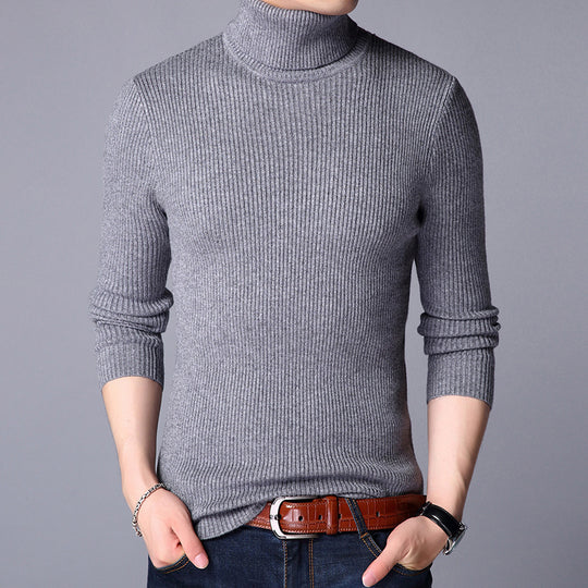 Herren-Rollkragenpullover, figurbetont