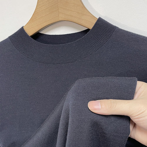 Maschinenwaschbares Langarm-Shirt aus Schurwolle