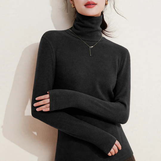 Damen-Rollkragenpullover, wärmend, Strick