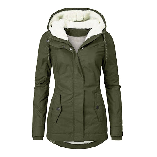 Gefütterter Parka mit Lammfell-Imitat