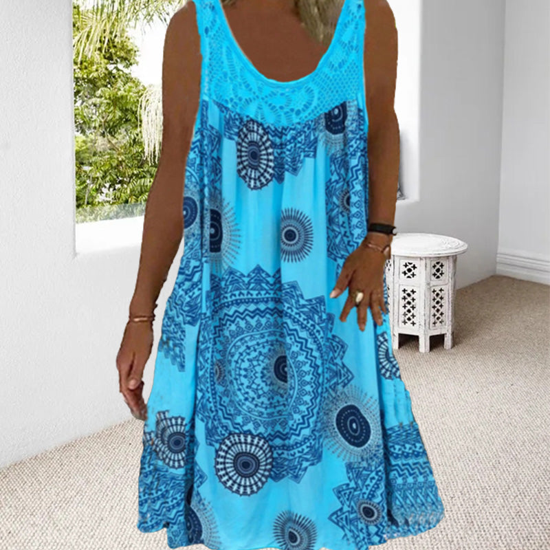 Ärmeloses Plus-Size Sommerkleid