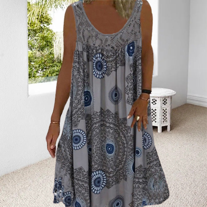 Ärmeloses Plus-Size Sommerkleid