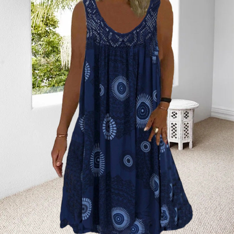 Ärmeloses Plus-Size Sommerkleid