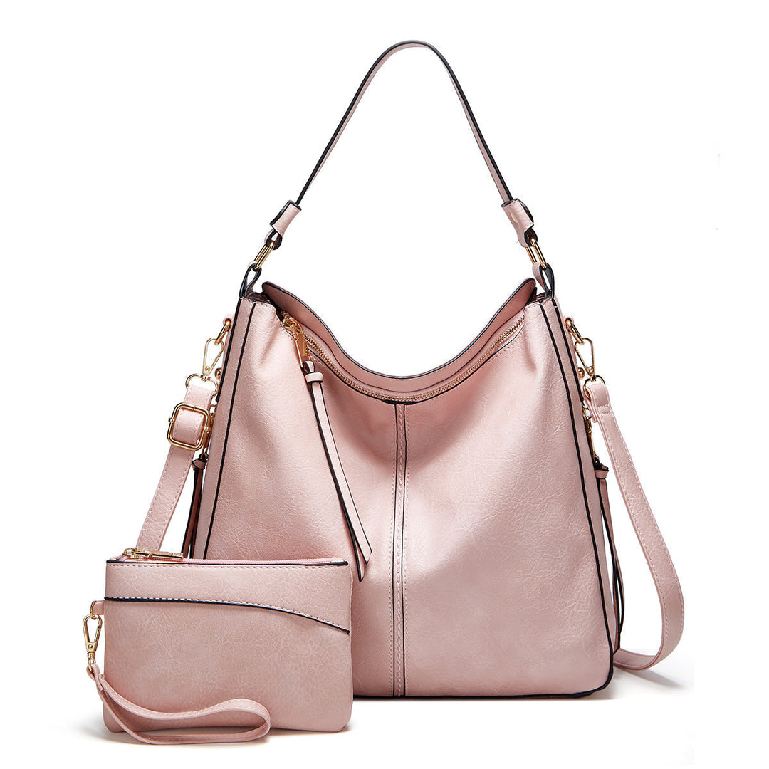 Leder Tasche mit Großer Kapazität und Seitenfächern