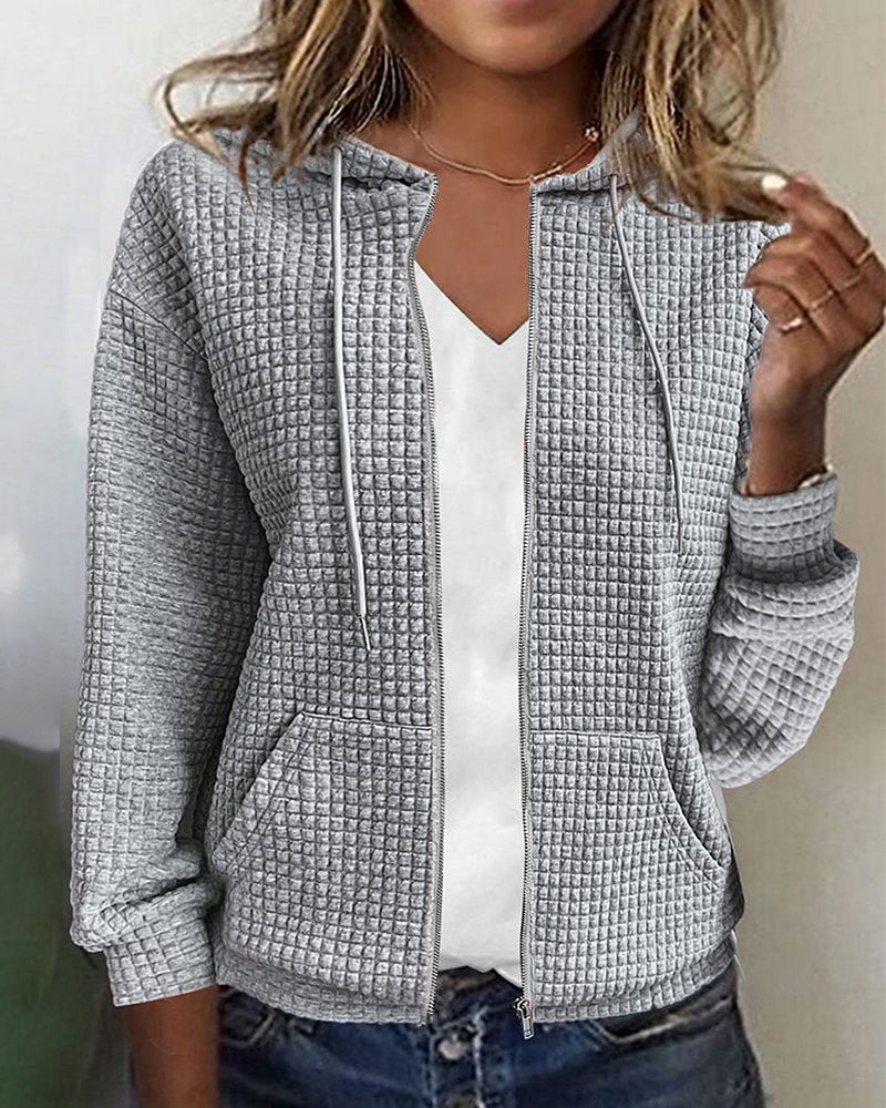 Damen Freize Jacket mit Reißverschluss & Taschen