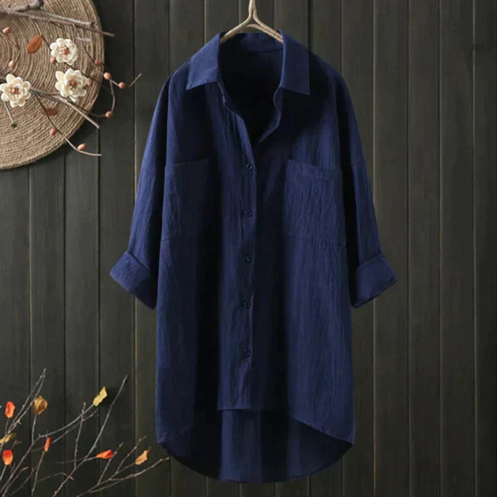 Luftige Oversize Bluse Aus Baumwolle