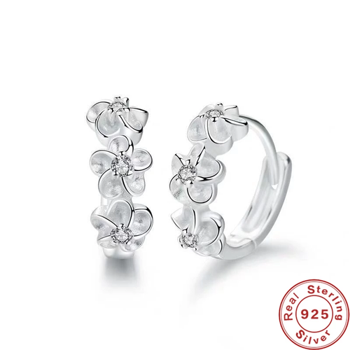 Silberohrringe mit Blumen | Shop Nory