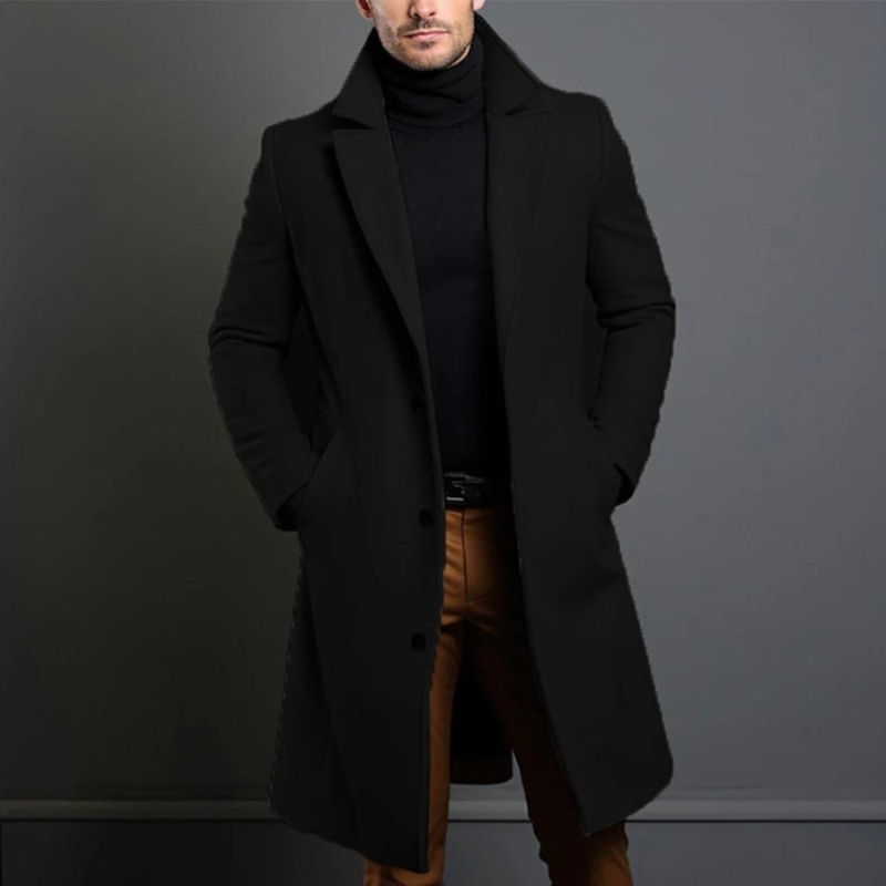 Länger, lässiger Trenchcoat für Herren