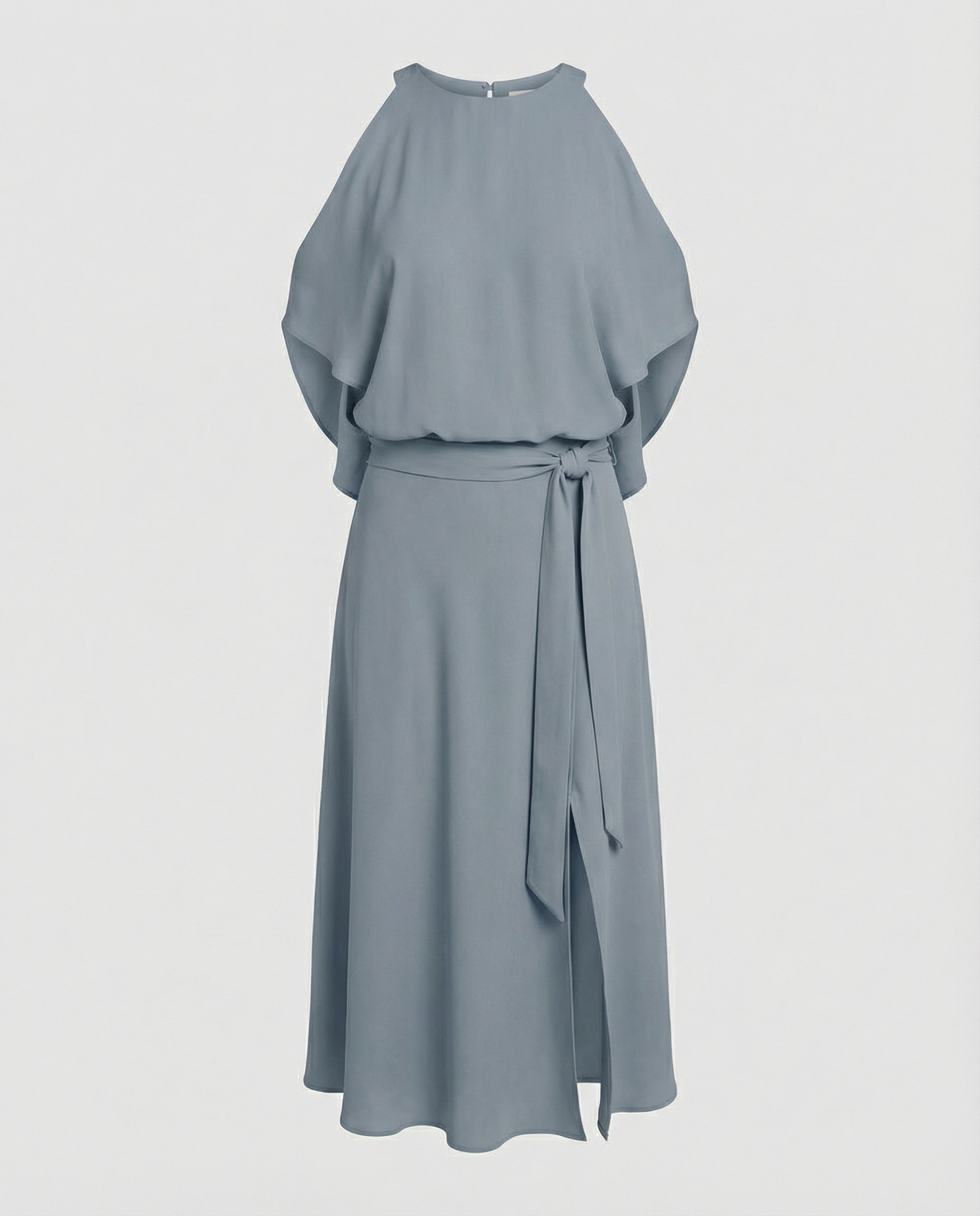 Elegantes Kleid mit modischen Schulterausschnitten.