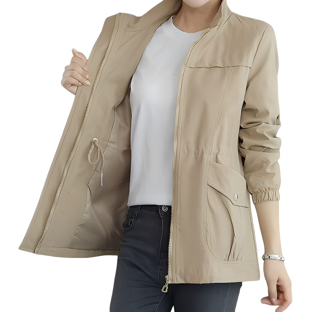 Stylische Jacke mit verstellbarem Bund für Frauen