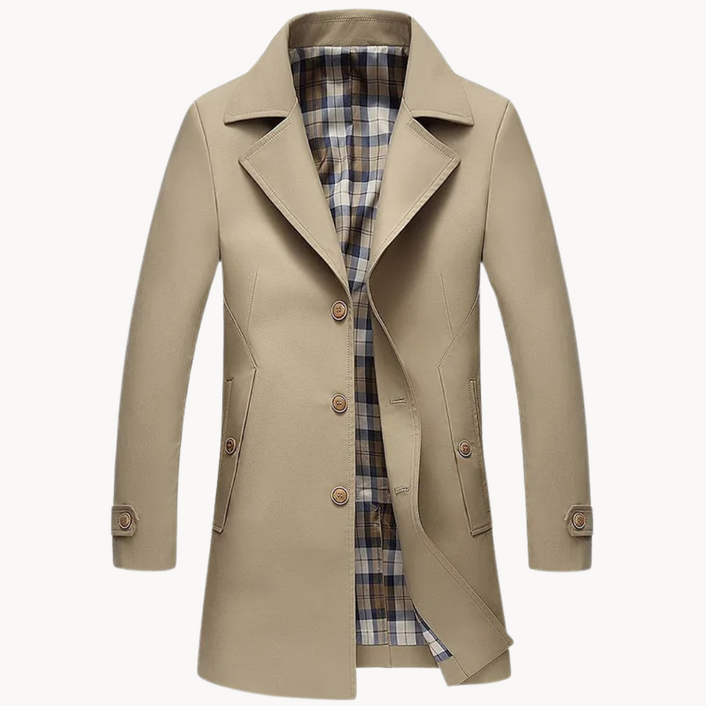 Strapazierfähiger Winddichter Herren-Trenchcoat mit Design