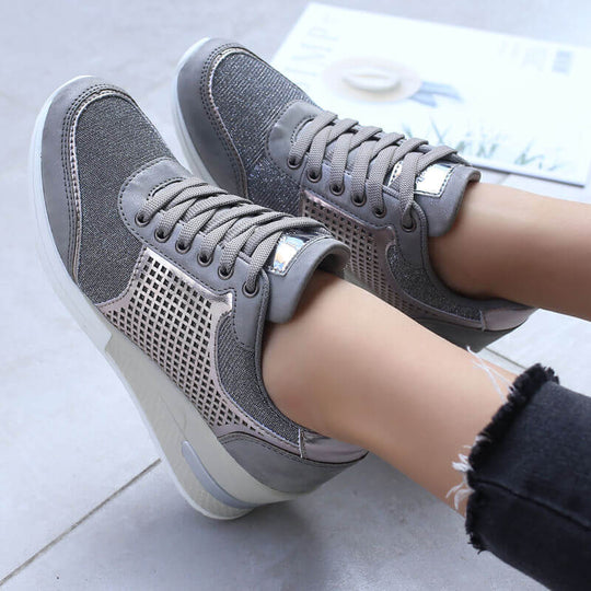 Damen Wedge-Heels mit Schnürverschluss