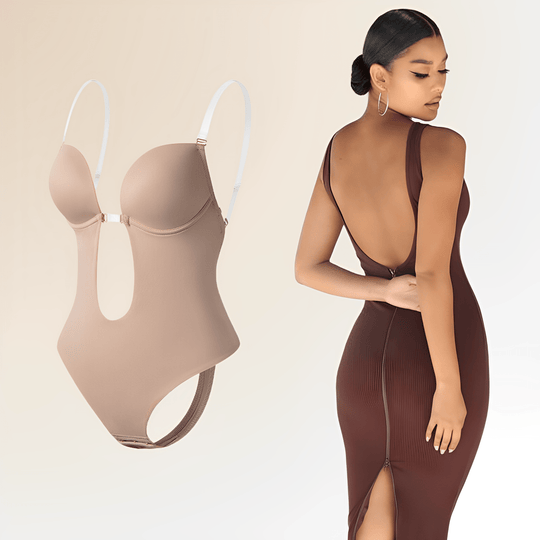 Nahtloser Bodysuit Shapewear Ohne Rückenenteil für Damen