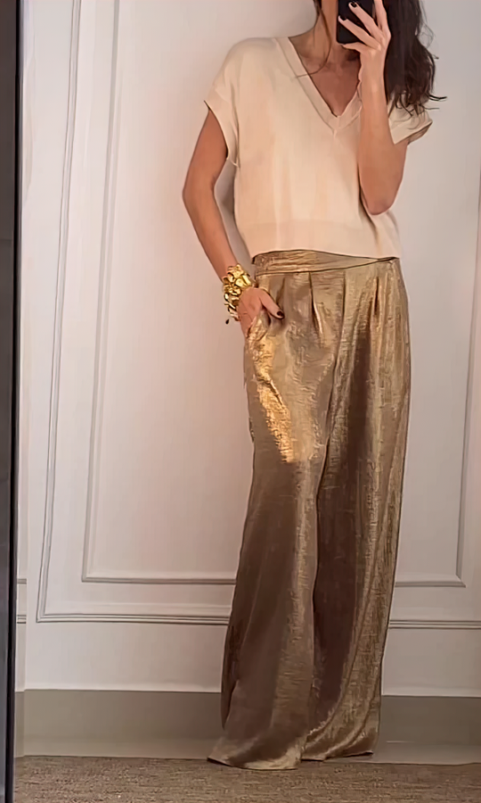 Damen Top- und Hosen-Set mit Bequemem Schnitt & Stylischem Design