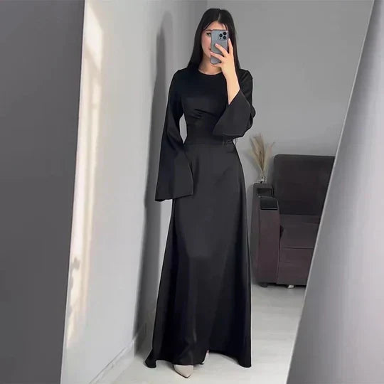 Lange Frauenkleider Aus Satin Stil