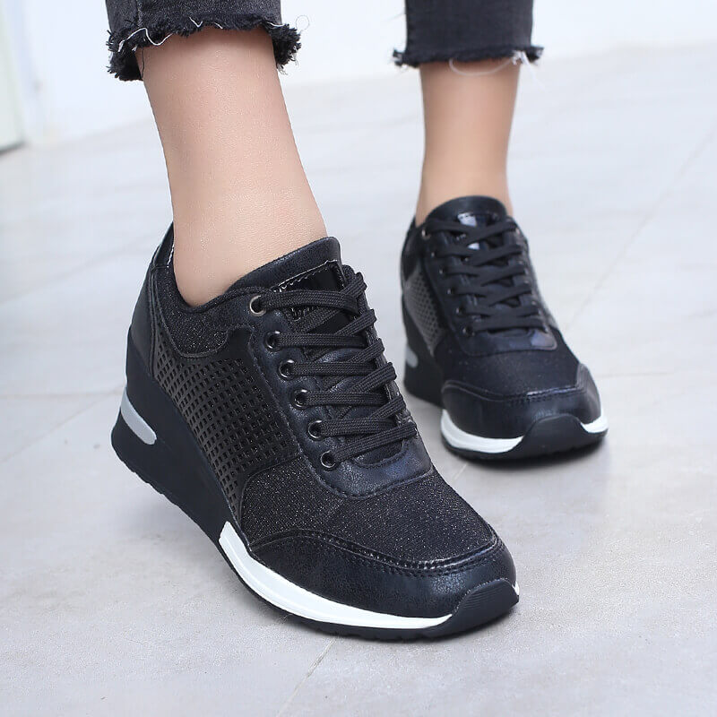 Damen Wedge-Heels mit Schnürverschluss