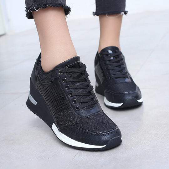 Damen Wedge-Heels mit Schnürverschluss